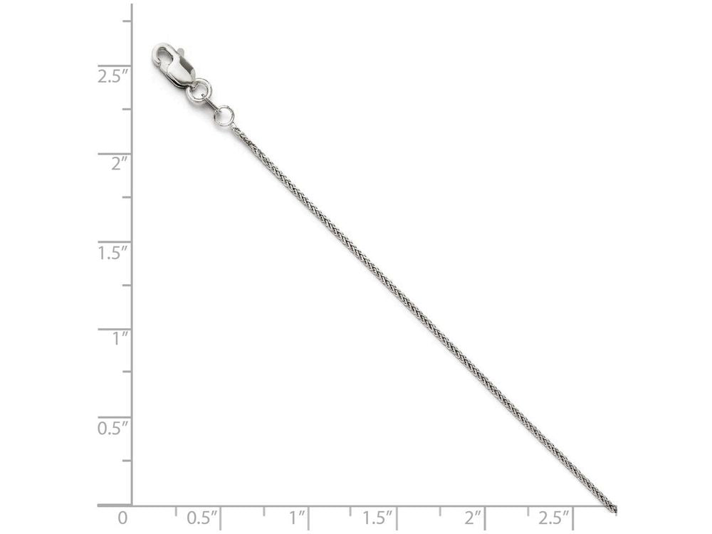 FJC Finejewelers 14k White Gold Bright Cut Quadra Wheat Chain Necklace