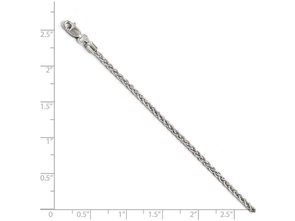 FJC Finejewelers 14k White Gold 2.1mm Wheat Chain Necklace