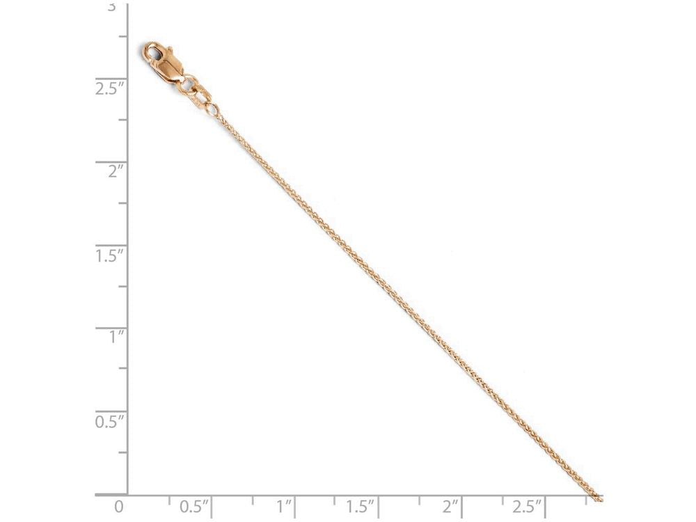 FJC Finejewelers 14k Rose Gold 1mm Wheat Chain Necklace