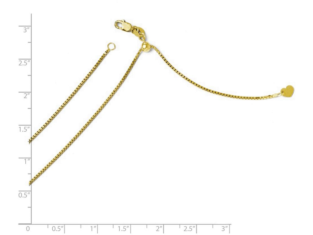 FJC Finejewelers 14k Yellow Gold Adjustable Box Chain Necklace