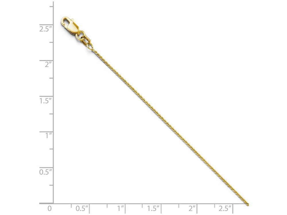 FJC Finejewelers 14k Yellow Gold .90mm Round Bright Cut Wheat Chain Necklace
