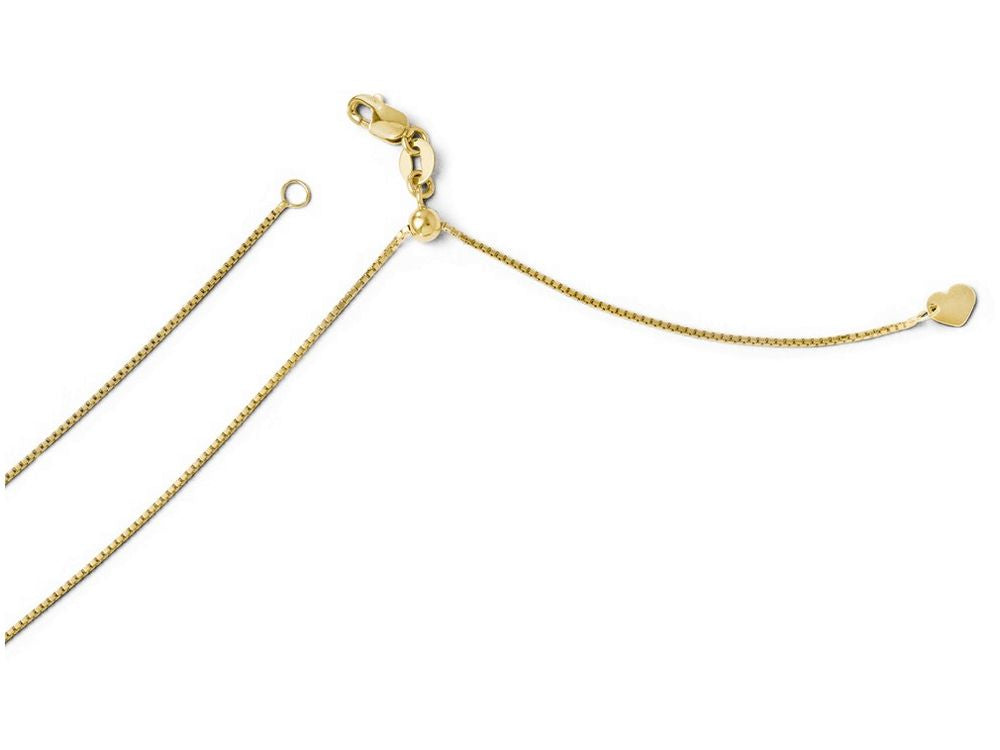 FJC Finejewelers 14k Yellow Gold Adjustable Box Chain Necklace