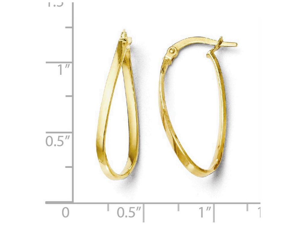 FJC Finejewelers 14k Yellow Gold Polished Oval Hoop Earrings