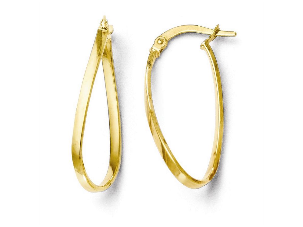 FJC Finejewelers 14k Yellow Gold Polished Oval Hoop Earrings