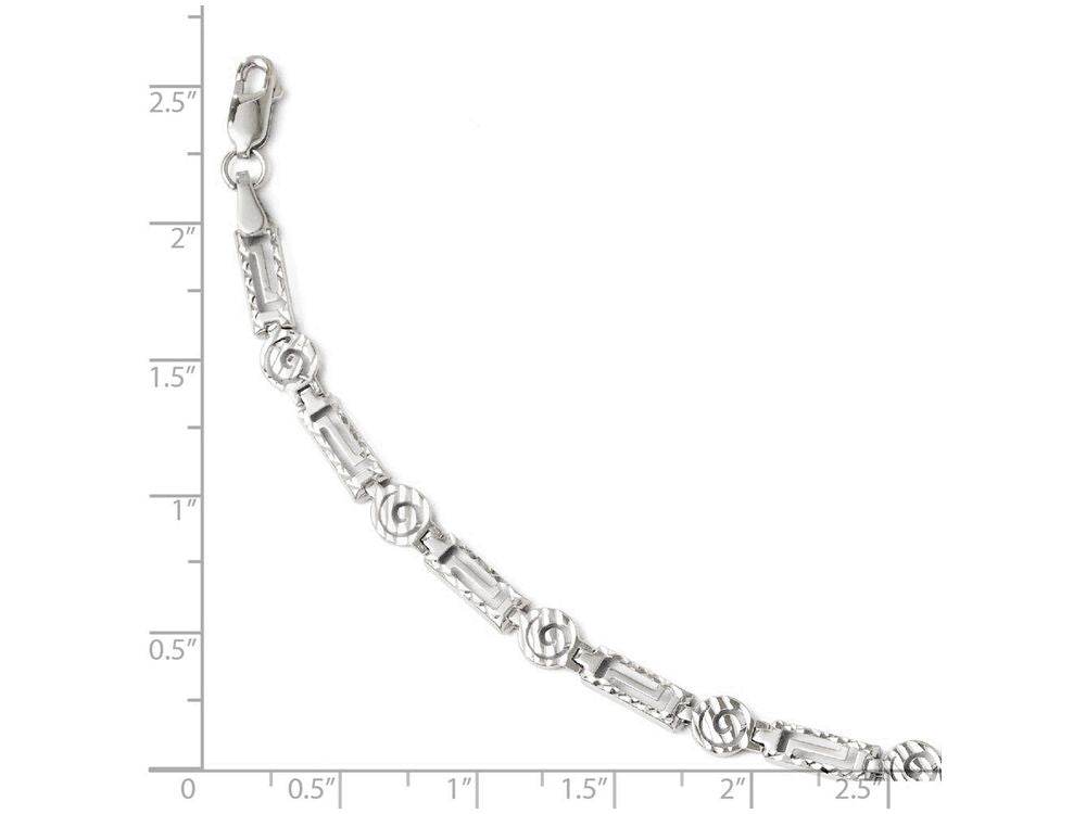 FJC Finejewelers 14k White Gold Bright Cut Bracelet