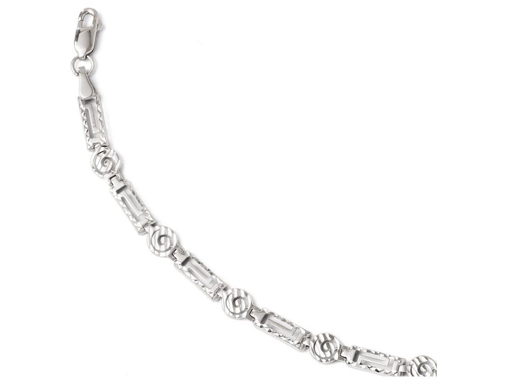 FJC Finejewelers 14k White Gold Bright Cut Bracelet