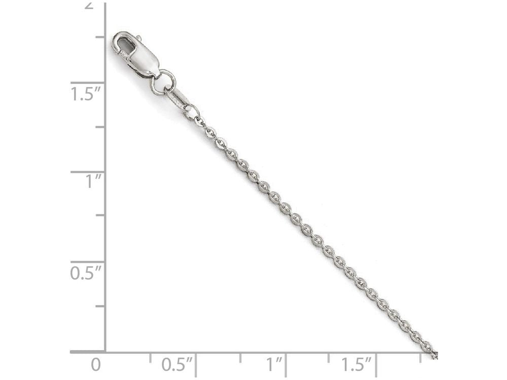 FJC Finejewelers 14k White Gold Flat Cable Chain Necklace