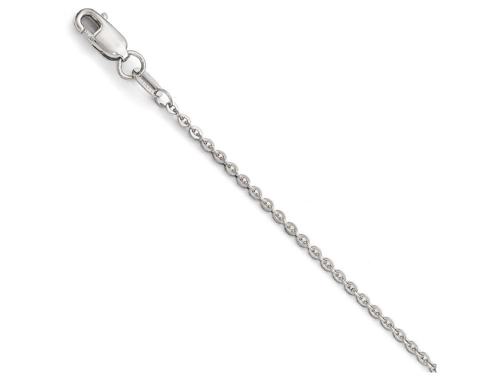 FJC Finejewelers 14k White Gold Flat Cable Chain Necklace