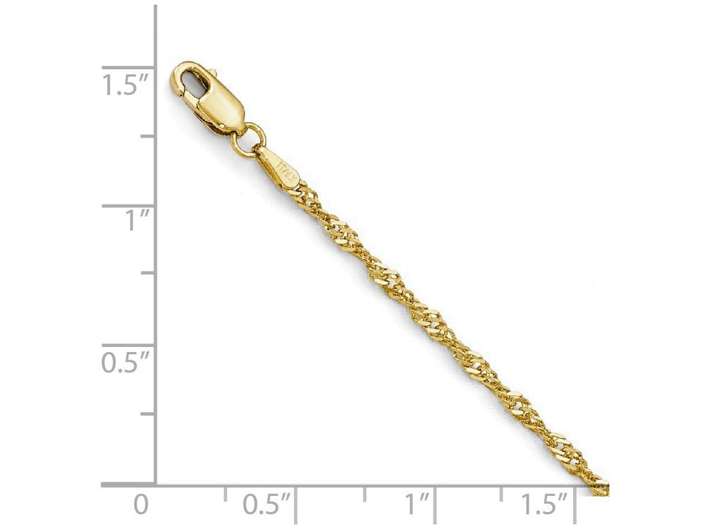 FJC Finejewelers 14k Yellow Gold Singapore Chain Necklace