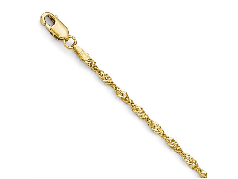 FJC Finejewelers 14k Yellow Gold Singapore Chain Necklace