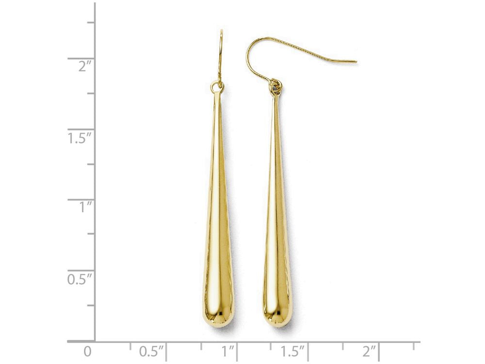 FJC Finejewelers 14k Yellow Gold Polished Shepherd Hook Earrings