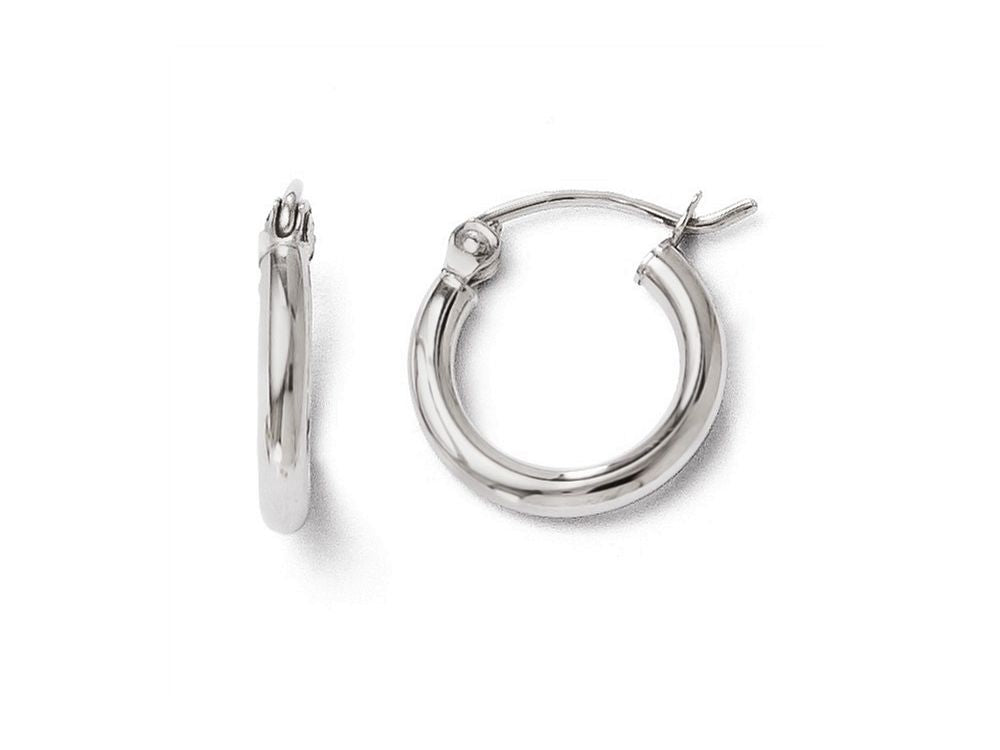 FJC Finejewelers 14k White Gold Polished Hoop Earrings