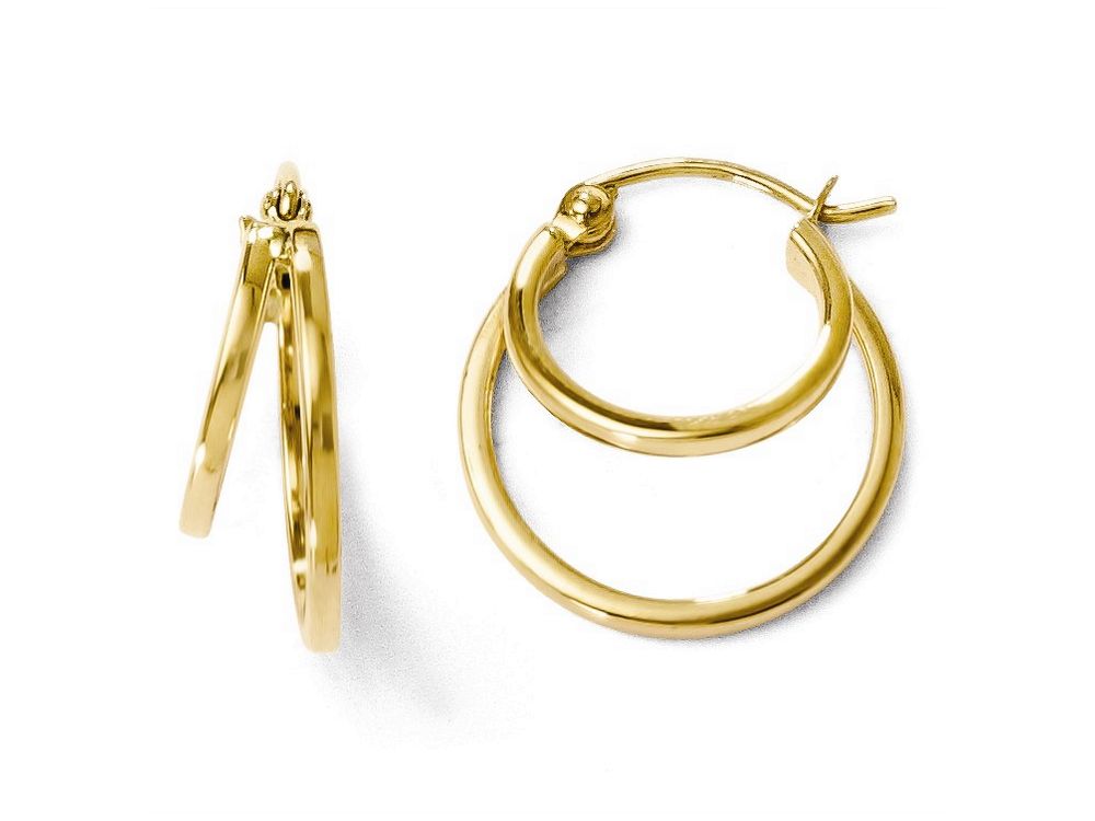 FJC Finejewelers 14k Yellow Gold Polished Hinged Hoop Earrings