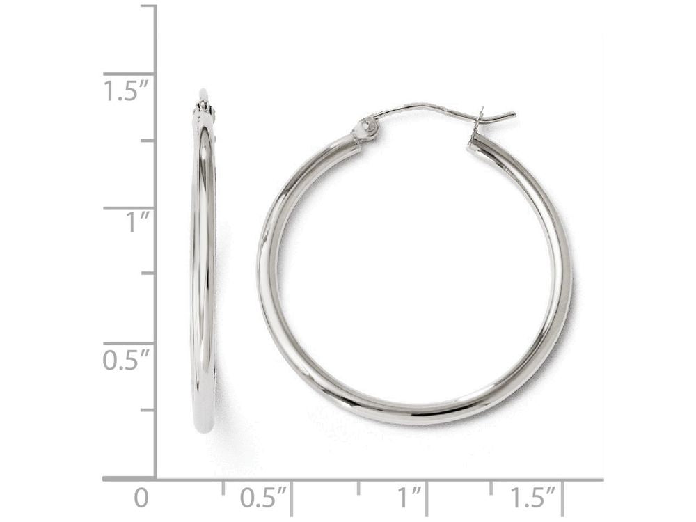 FJC Finejewelers 14k White Gold Hoop Earrings