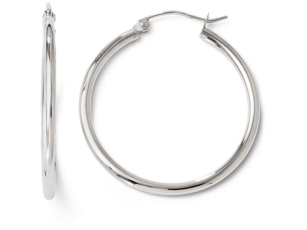 FJC Finejewelers 14k White Gold Hoop Earrings