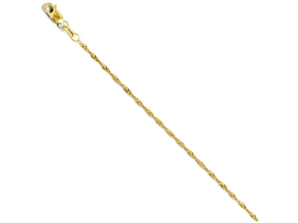 FJC Finejewelers 14k Yellow Gold Singapore Chain Necklace W/lock