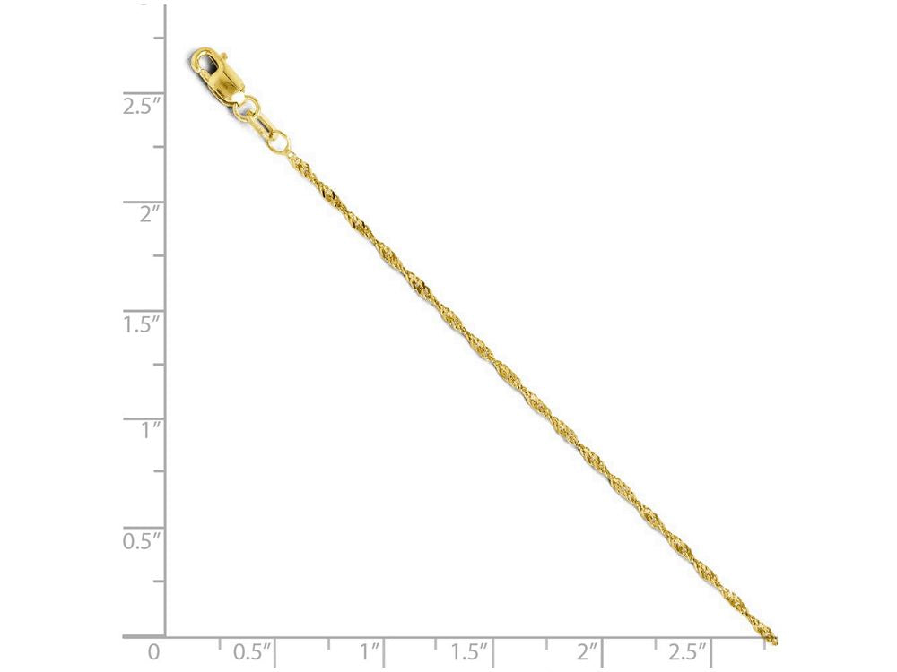 FJC Finejewelers 14k Yellow Gold Singapore W/lock Bracelet