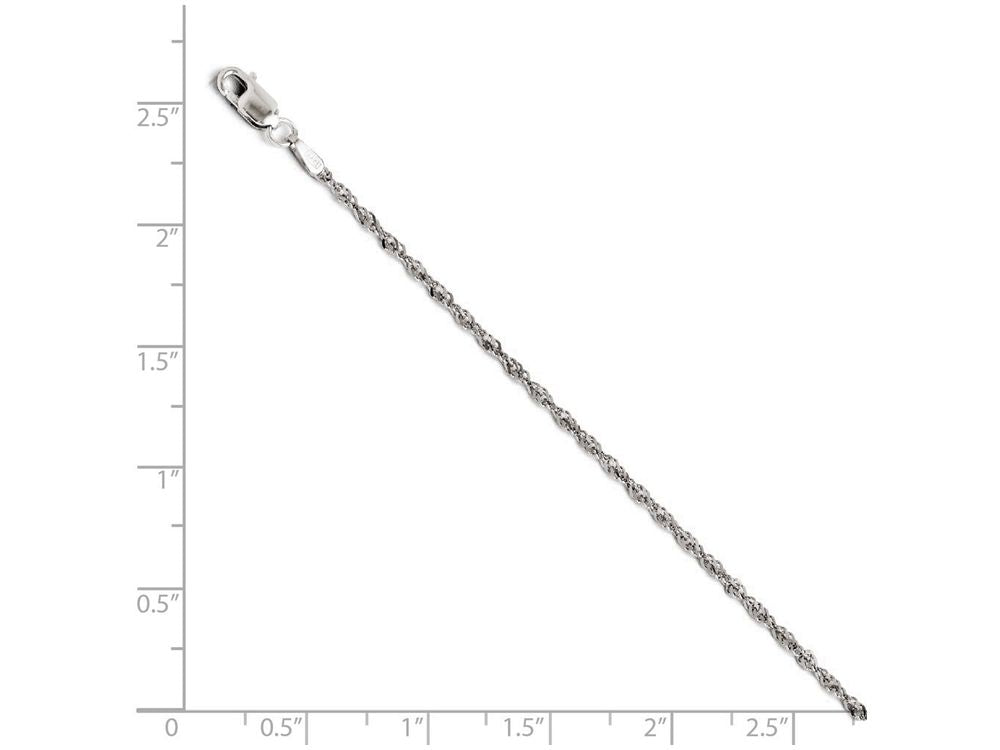 FJC Finejewelers 14k White Gold Singapore Chain Necklace