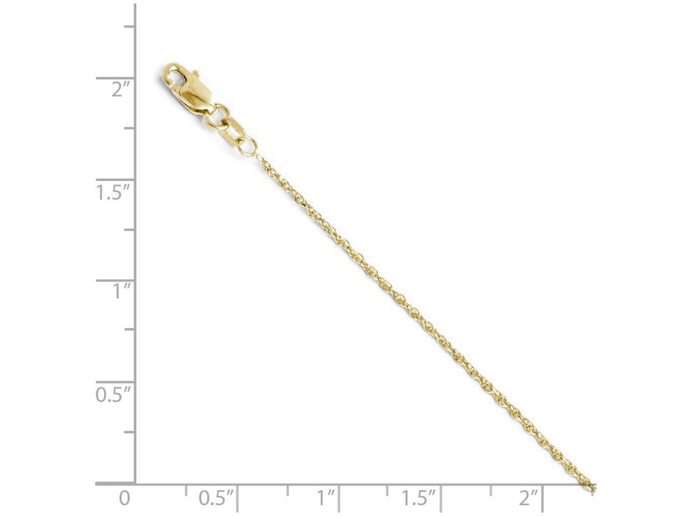 FJC Finejewelers 10k Bright Cut Rope Chain Necklace 1.2mm x 18mm