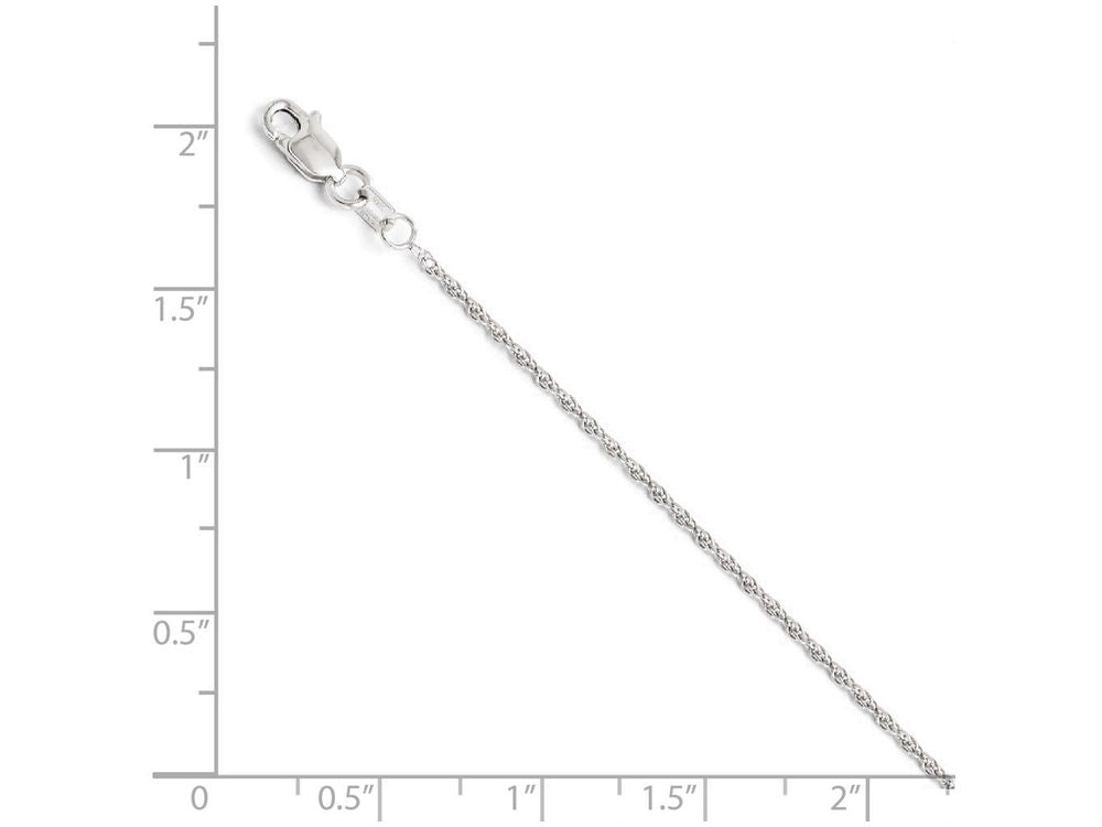 FJC Finejewelers 10k White Gold Bright Cut Rope Chain Necklace