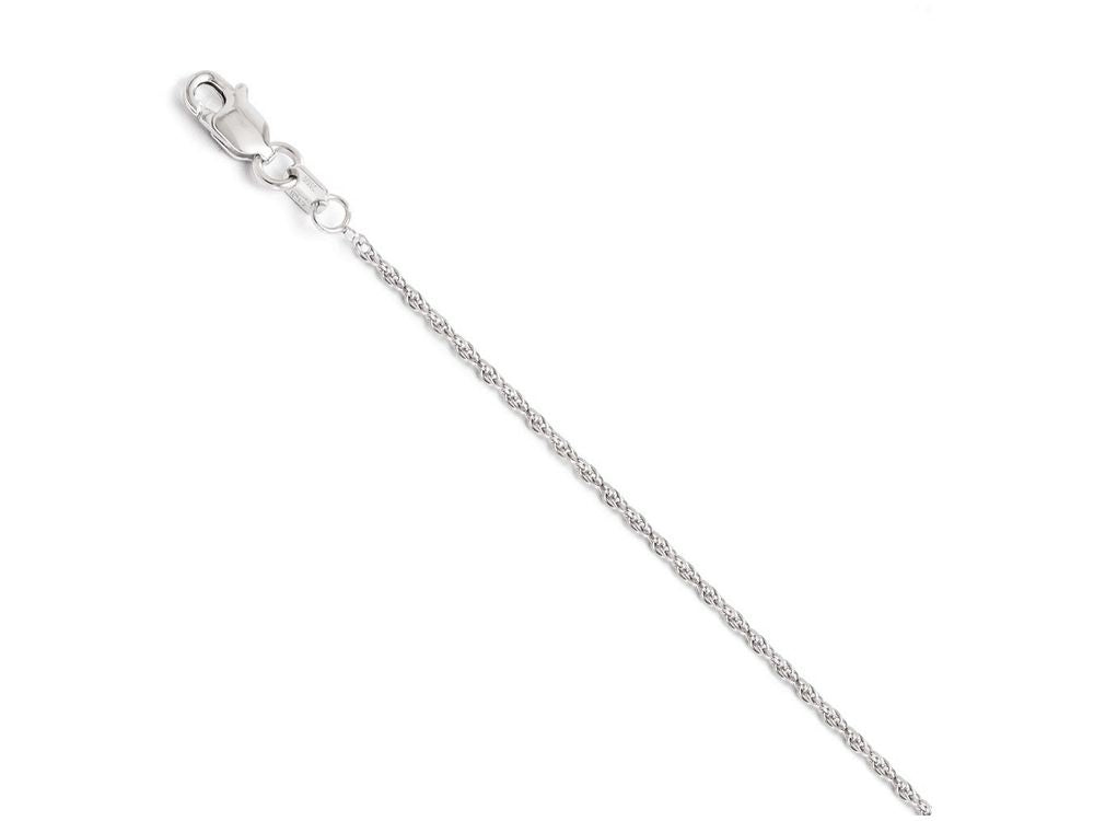 FJC Finejewelers 10k White Gold Bright Cut Rope Chain Necklace