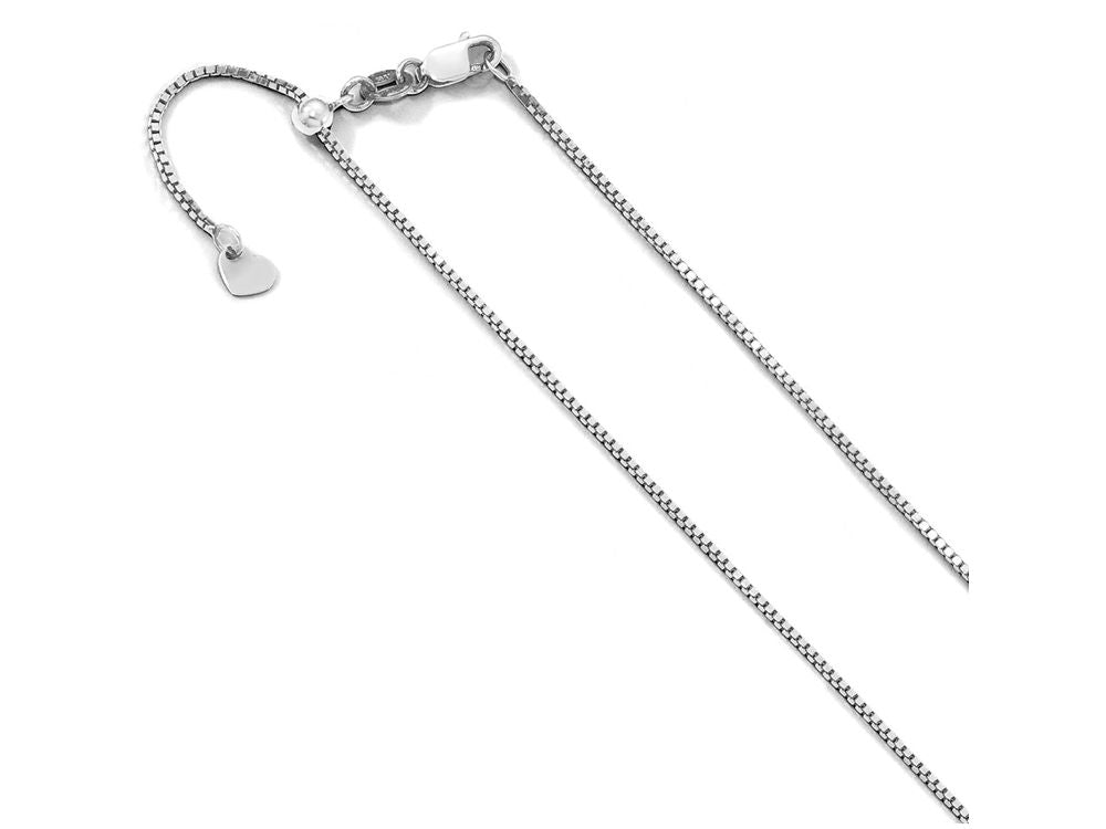 FJC Finejewelers 10k White Gold Adjustable Box Chain Necklace