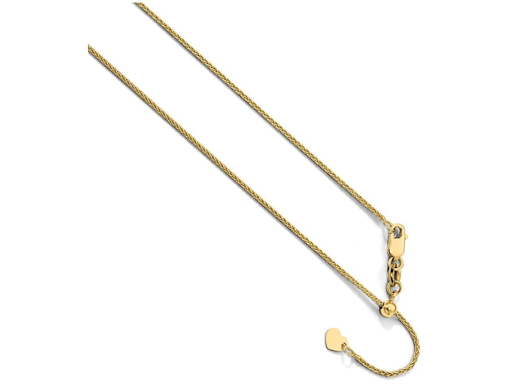 FJC Finejewelers 10k Yellow Gold Adjustable Wheat Chain Necklace