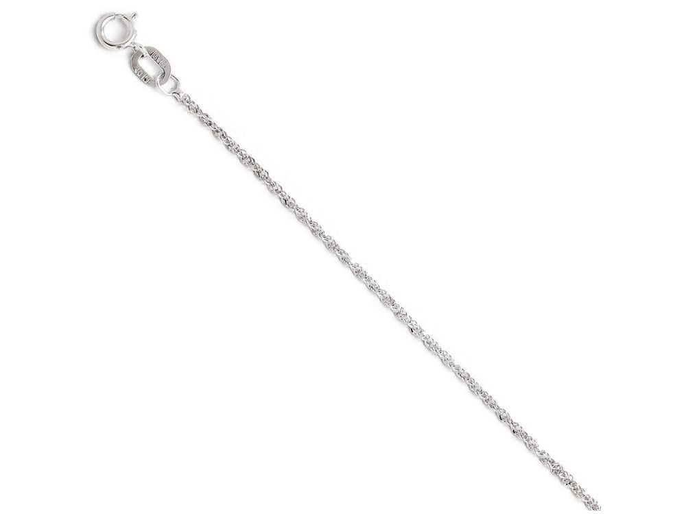 FJC Finejewelers 10k White Gold Sparkle Singapore Chain Necklace
