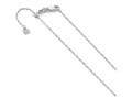 FJC Finejewelers 10k White Gold Adjustable Singapore Chain Necklace