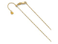FJC Finejewelers 10k Yellow Gold Adjustable Singapore Chain Necklace