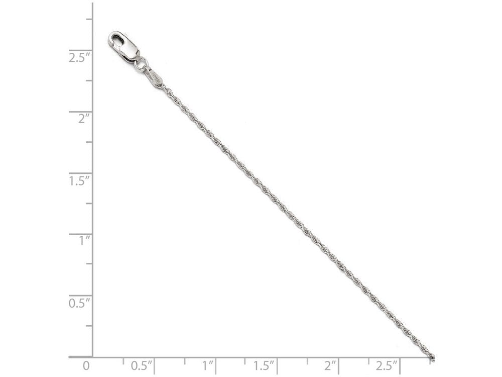 FJC Finejewelers 14k White Gold Rope Chain Necklace