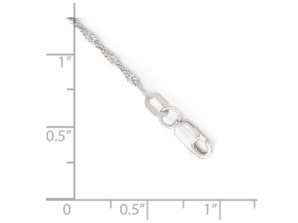 FJC Finejewelers 10k White Gold Sparkle Singapore Chain Necklace