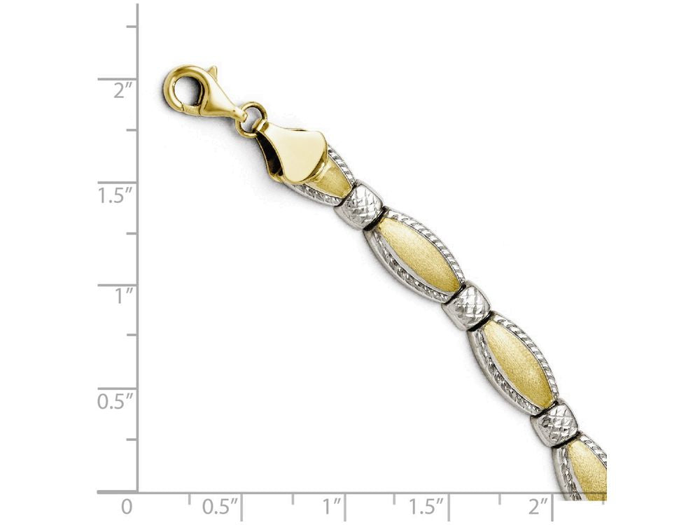 FJC Finejewelers 10k W/rhodium Bright Cut Bracelet
