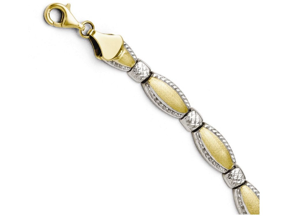 FJC Finejewelers 10k W/rhodium Bright Cut Bracelet