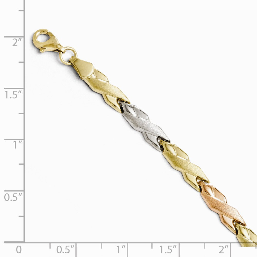 FJC Finejewelers 10k W/ Rose and White Rhodium Bracelet