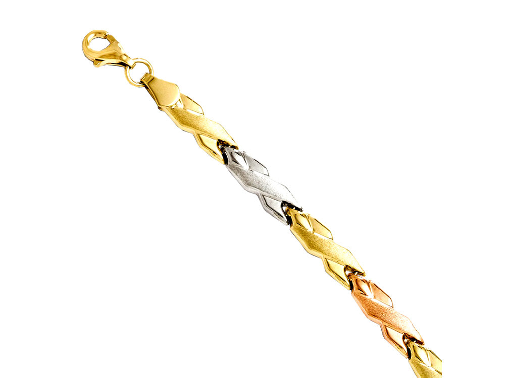 FJC Finejewelers 10k W/ Rose and White Rhodium Bracelet