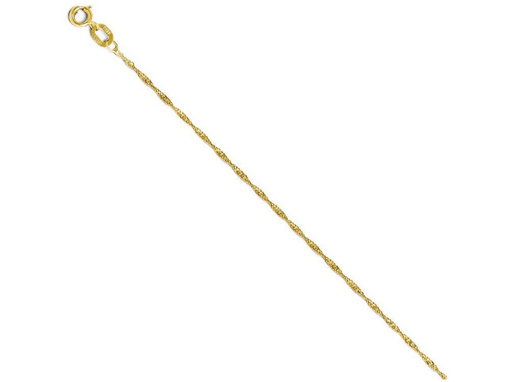 FJC Finejewelers 14k Yellow Gold Light Singapore Chain Necklace