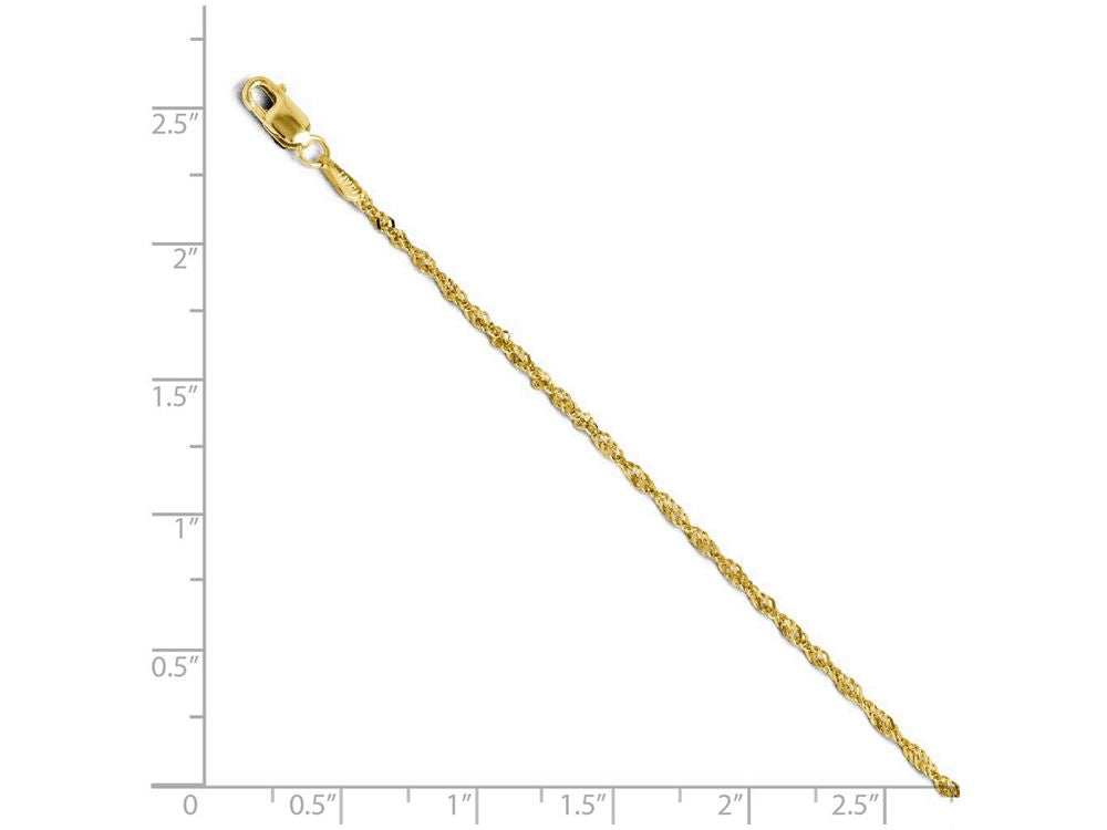 FJC Finejewelers 14k Yellow Gold Singapore Chain Necklace