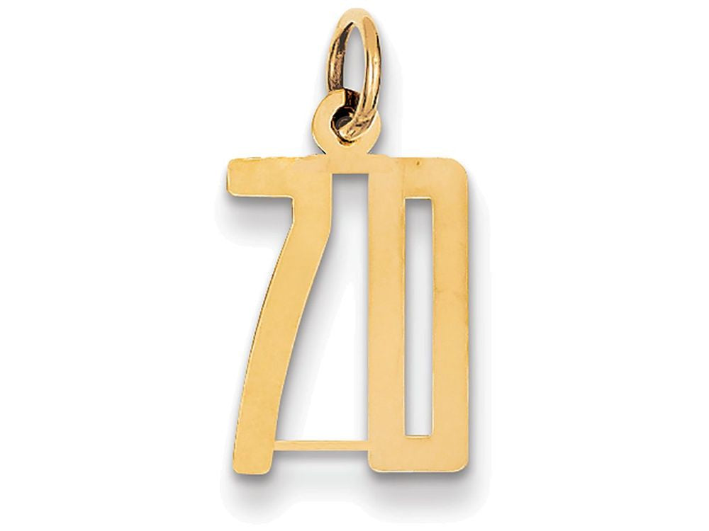 FJC Finejewelers 14k Yellow Gold Small Polished Elongated 70 Charm