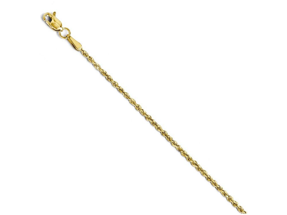 FJC Finejewelers 14k Yellow Gold 1.5mm Bright Cut Rope Chain Bracelet