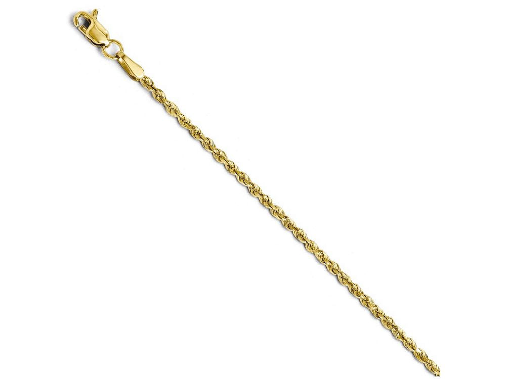 FJC Finejewelers 14k Yellow Gold 1.75mm Bright Cut Rope Chain Bracelet