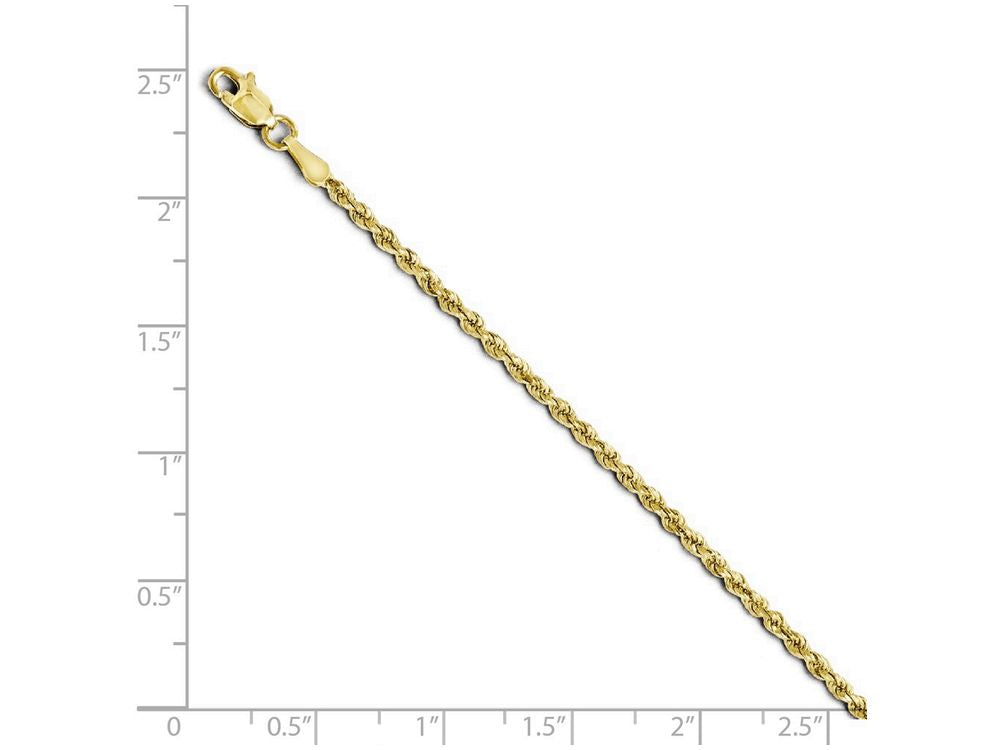 FJC Finejewelers 14k Yellow Gold 2.00mm Bright Cut Rope Chain Necklace
