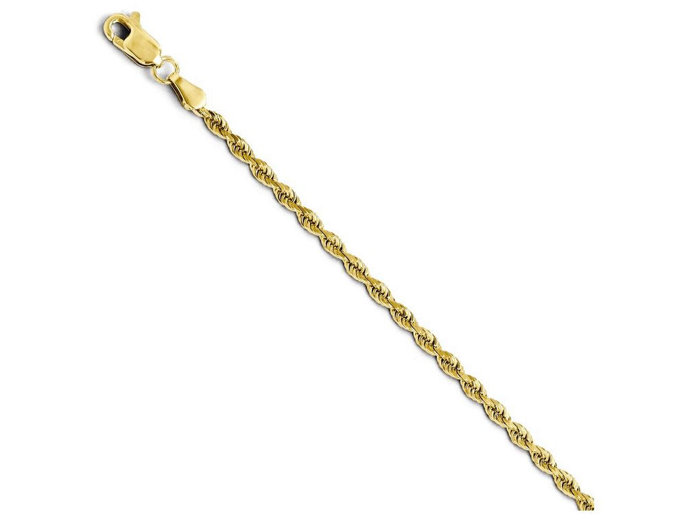 FJC Finejewelers 14k Yellow Gold 2.50mm Bright Cut Rope Chain Necklace