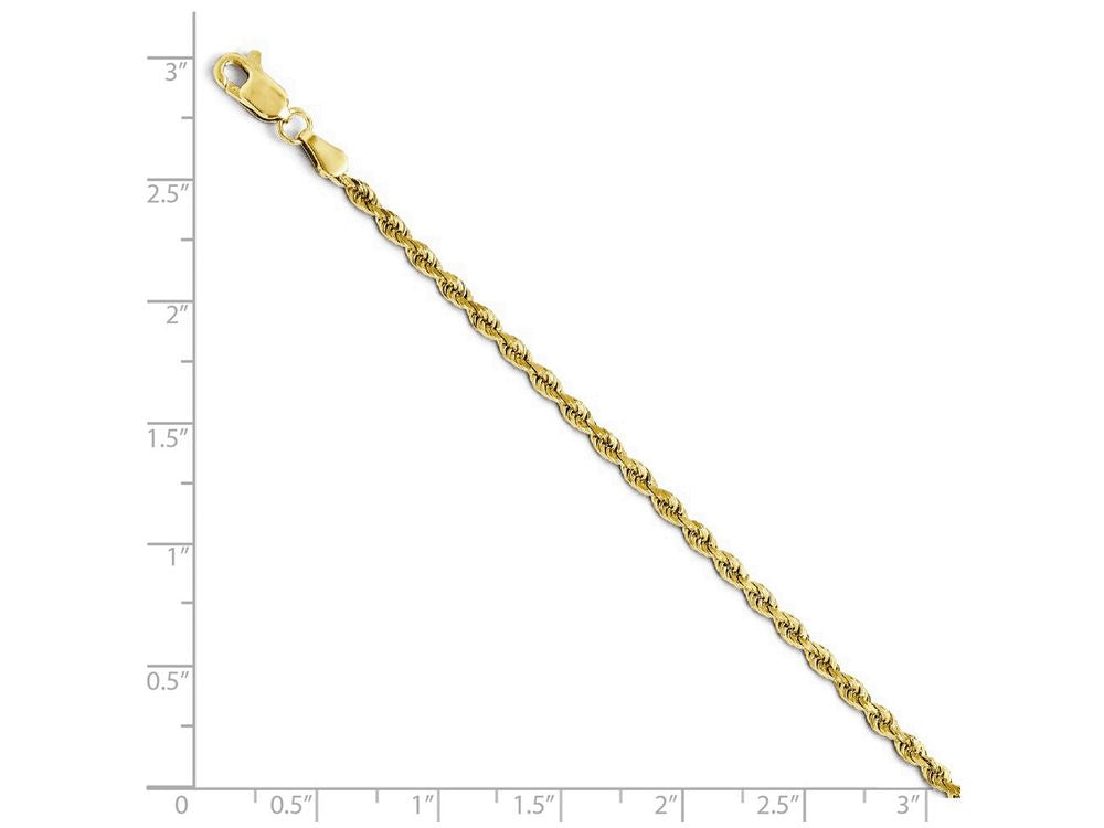FJC Finejewelers 14k Yellow Gold 2.75mm Bright Cut Rope Chain Necklace
