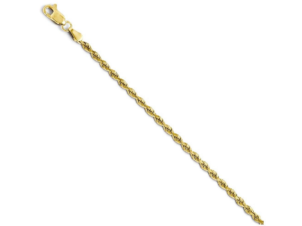 FJC Finejewelers 14k Yellow Gold 2.75mm Bright Cut Rope Chain Necklace