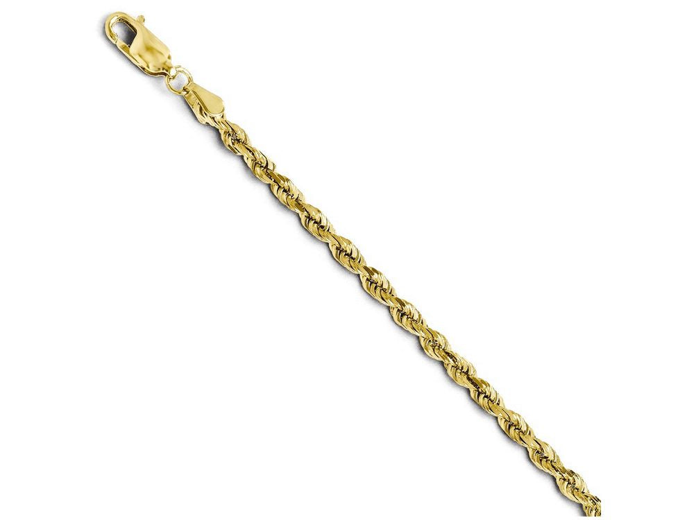FJC Finejewelers 14k Yellow Gold 3.00mm Bright Cut Rope Chain Bracelet