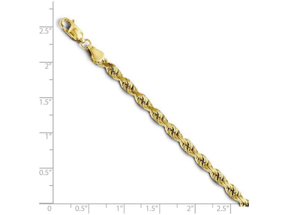 FJC Finejewelers 14k Yellow Gold 4.00mm Bright Cut Rope Chain Necklace