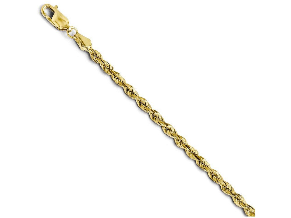 FJC Finejewelers 14k Yellow Gold 2.75mm Bright Cut Lightweight Rope Chain Necklace