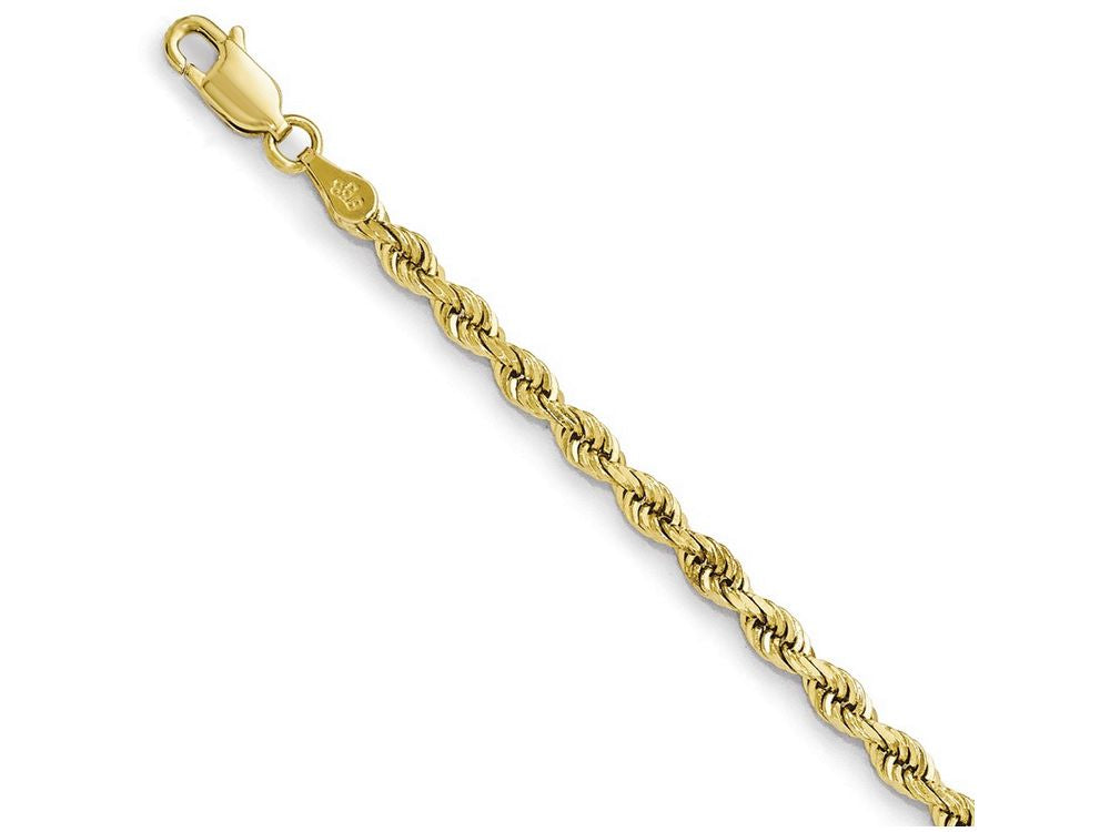 FJC Finejewelers 14k Yellow Gold 3.5mm Bright Cut Lightweight Rope Chain Necklace