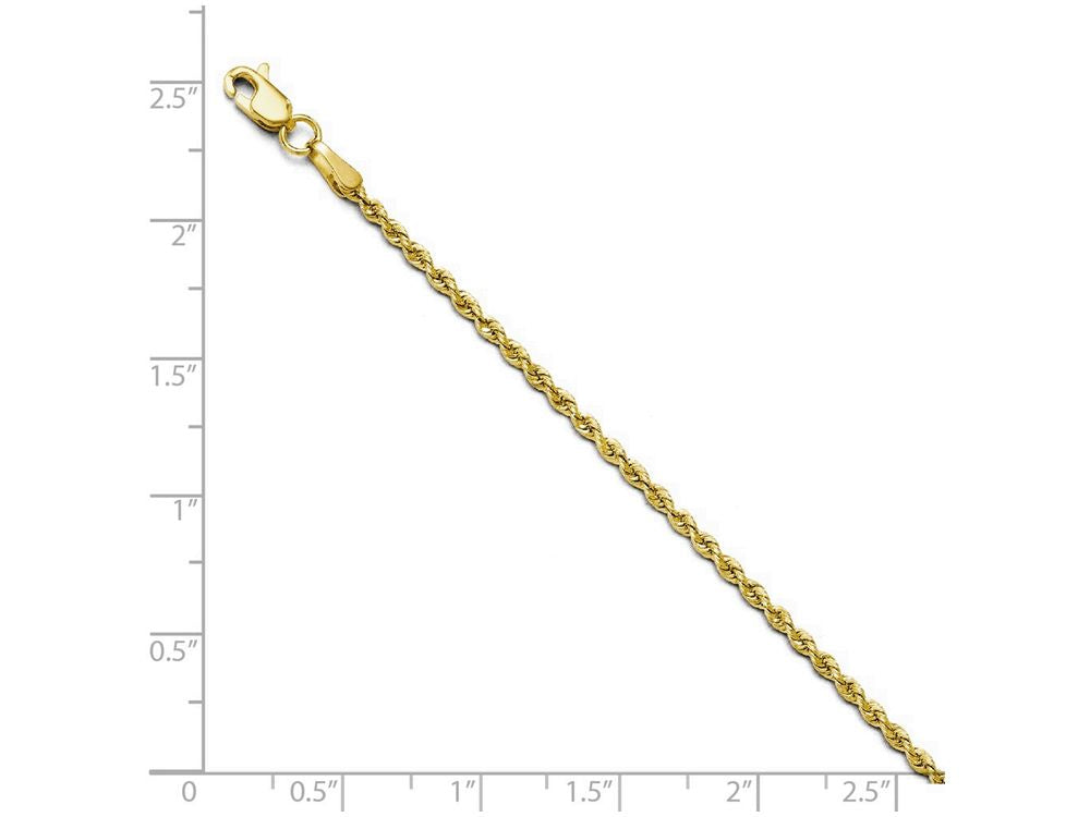 FJC Finejewelers 14k Yellow Gold 2.0mm Solid Rope Chain Necklace